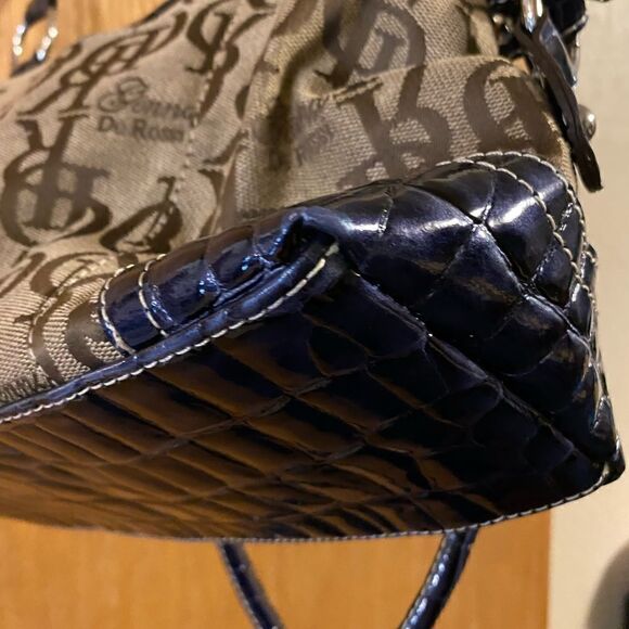 Genna De Rossi Purse, Tan, Brown & Dark Blue/Dark Purplish. (P05) - Picture 15 of 15